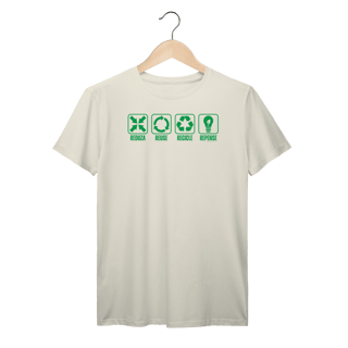 Nome do produto Camiseta Reduza, Reuse, Recicle e Repense