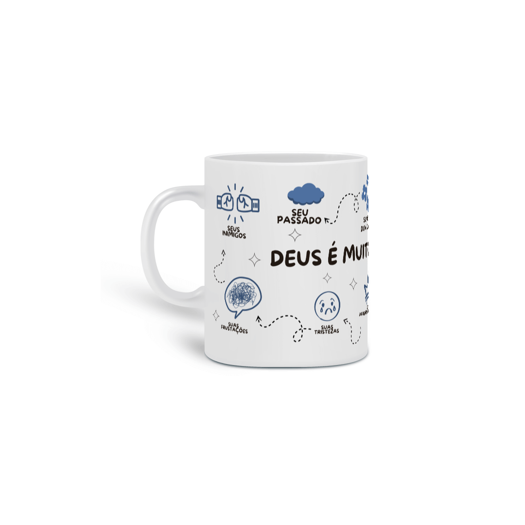 Caneca Deus é maior 