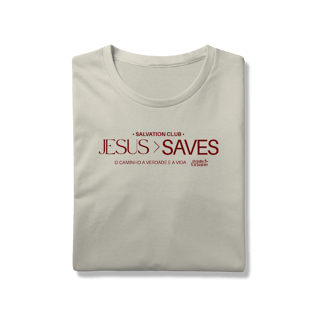 Nome do produto Camiseta Jesus Saves vinho