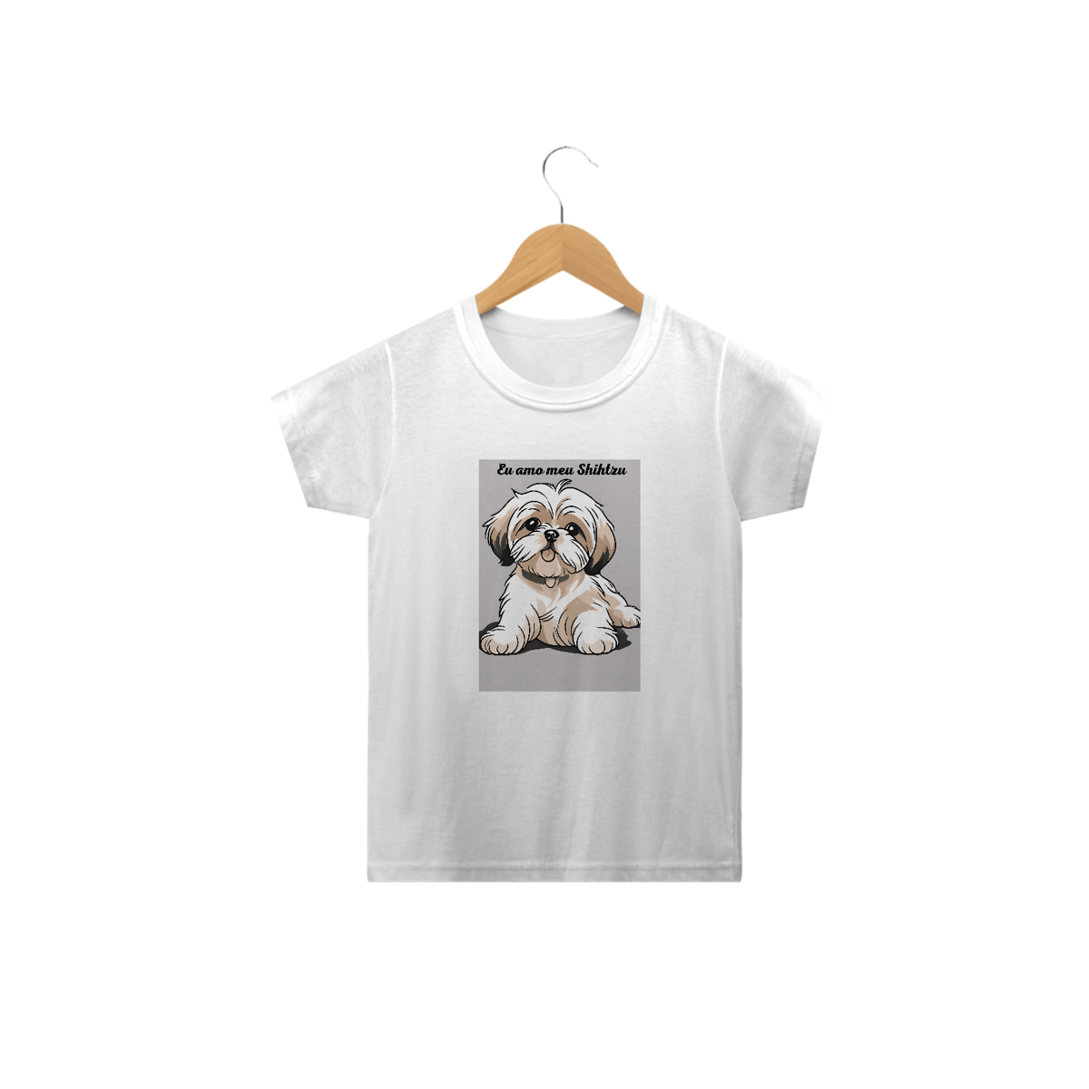 Nome do produto: T-SHIRT INFANTIL EU AMO MEU SHIHTZU