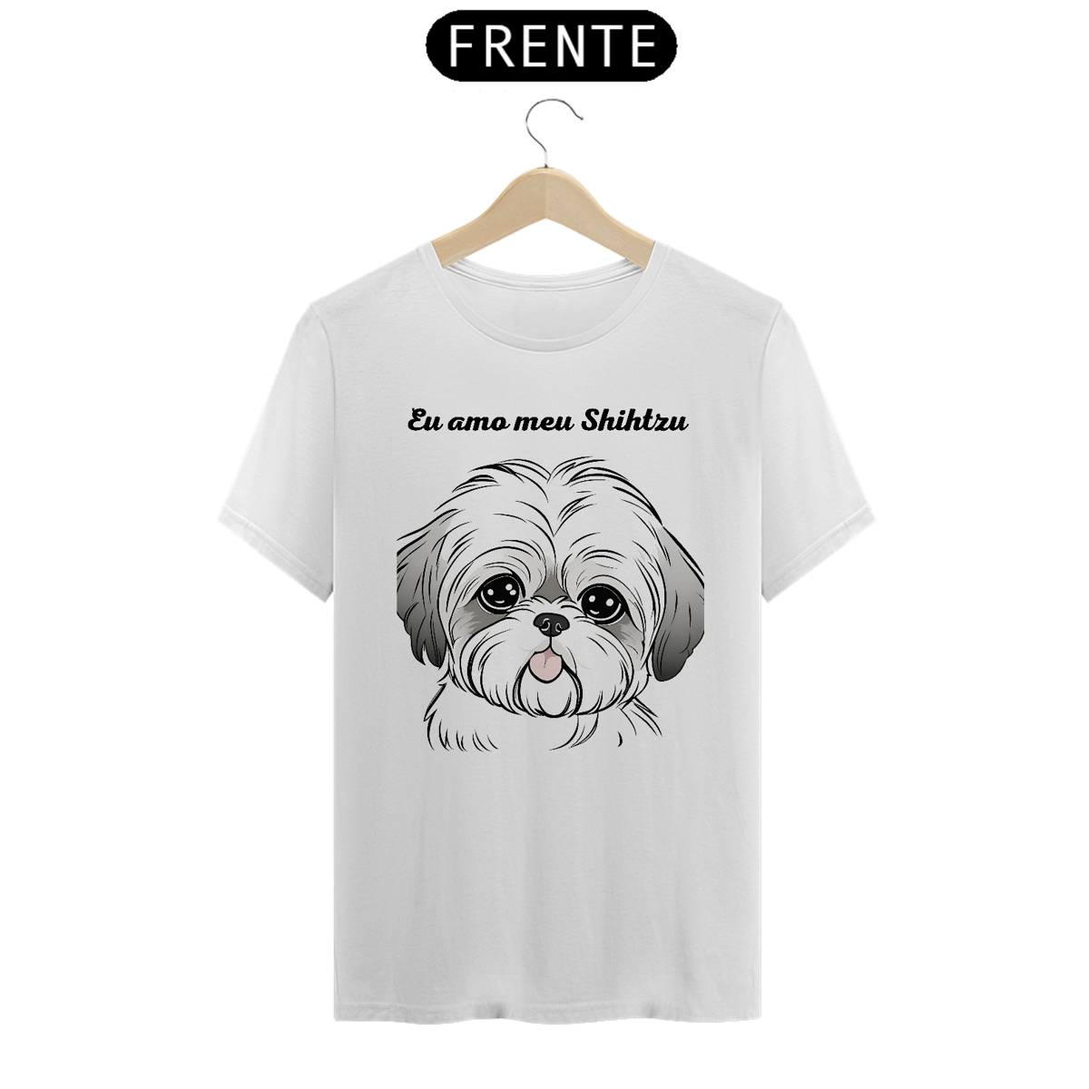 Nome do produto: T-SHIRT EU AMO MEU SHIHTZU