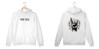 BLUSA DE FRIO BEASTE MOLETOM OH , YES. BRANCA