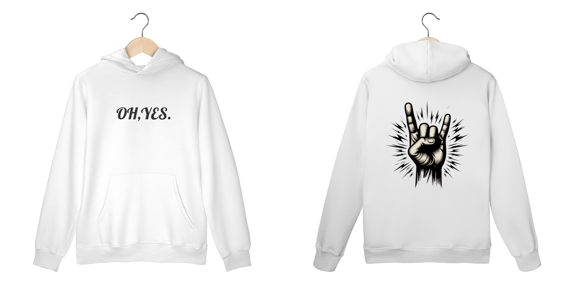 BLUSA DE FRIO BEASTE MOLETOM OH , YES. BRANCA