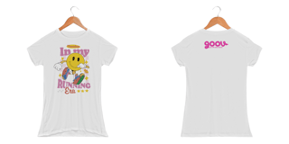 camiseta feminina IN MY RUNNING ERA // Malha DRY FIT 
