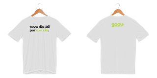 Camiseta masculina TROCO DIA ÚTIL POR CORRIDA // Malha DRY FIT