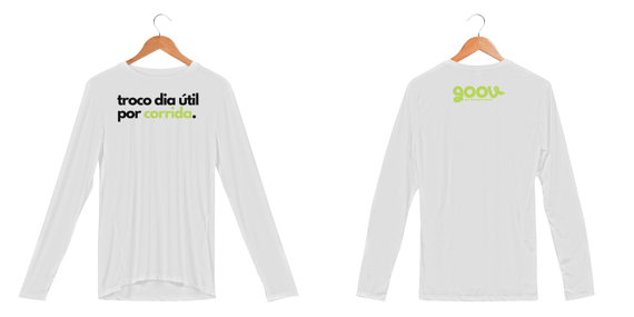 Camisa manga longa TROCO DIA ÚTIL POR CORRIDA// Malha DRY FIT