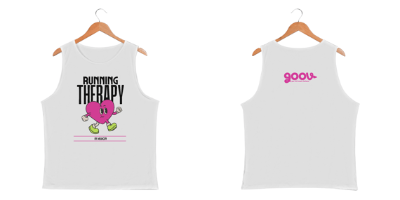 Regata masculina RUNNING THERAPY //Malha DRY FIT 