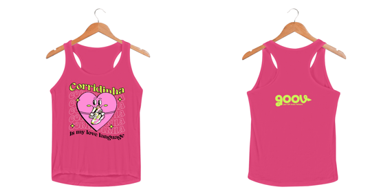 Regata feminina CORRIDINHA is my love language // Malha DRY FIT