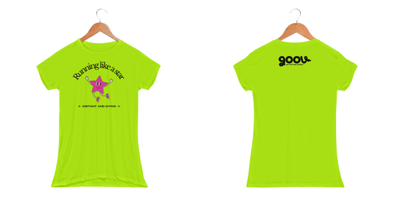 Camiseta feminina RUNNING LIKE A STAR// Malha DRY FIT