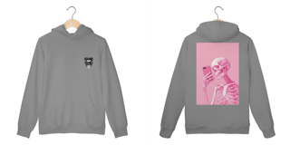 Nome do produto moletom canguru  bone pink