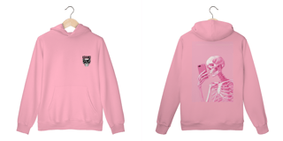 Nome do produto moletom canguru  bone pink