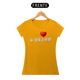 Nome do produto Camiseta Classic Feminina Libras Coração