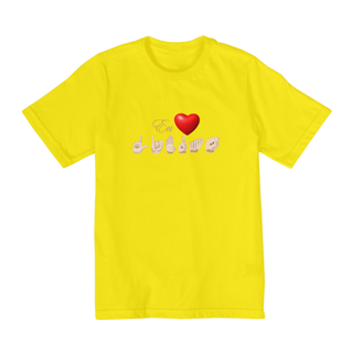 Nome do produto Camiseta Infantil (10 A 14) Libras Coração
