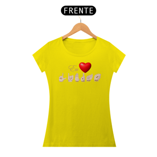 Nome do produto Camiseta Classic Feminina Libras Coração