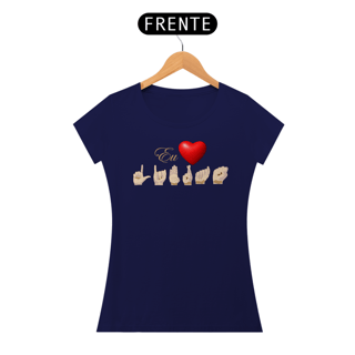 Nome do produto Camiseta Classic Feminina Libras Coração
