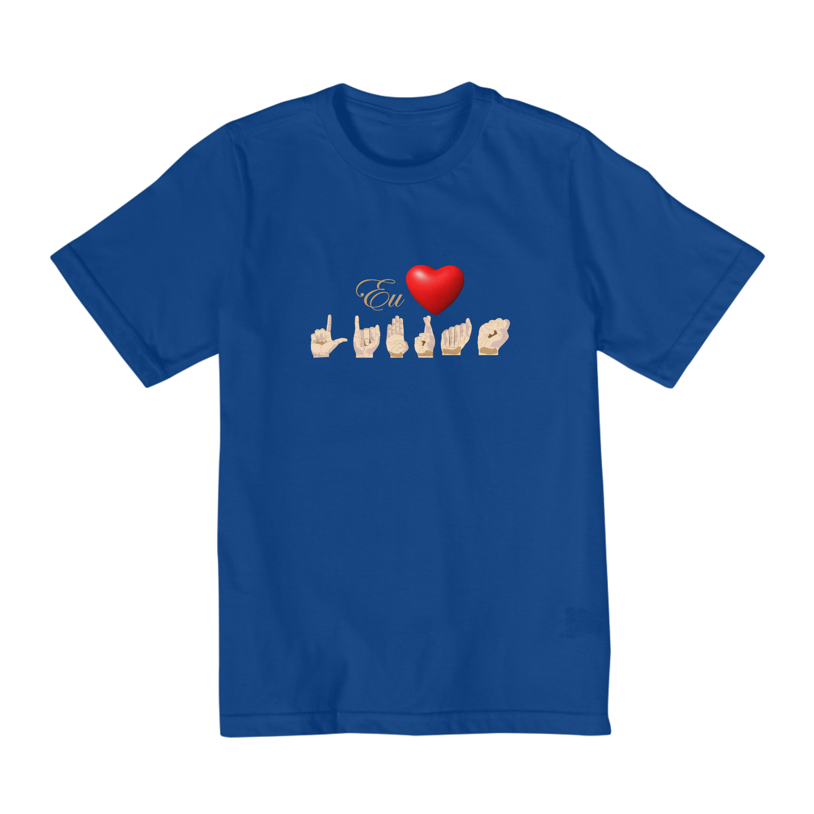 Camiseta Infantil (2 A 8) Libras Coração