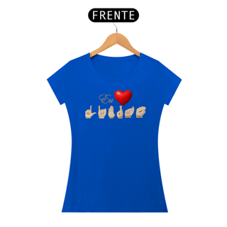 Nome do produto Camiseta Classic Feminina Libras Coração