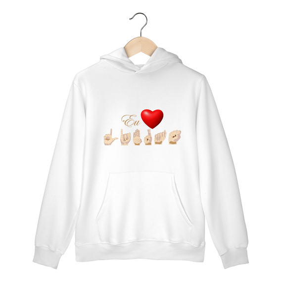 Moletom Canguru Libras Coração