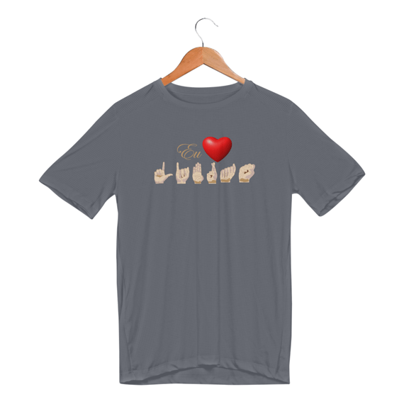 Camiseta Sport Masculina Libras Coração