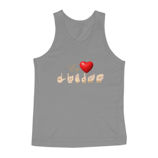 Nome do produto Camiseta Regata Masculina Sport Libras Coração