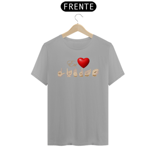 Nome do produto Camiseta Classic Masculina Libras Coração