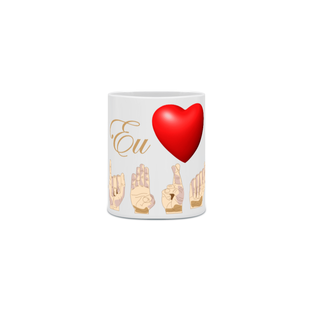 Caneca Libras Coração