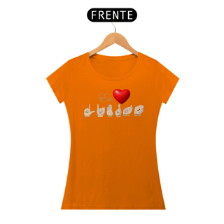 Nome do produto Camiseta Classic Feminina Libras Coração
