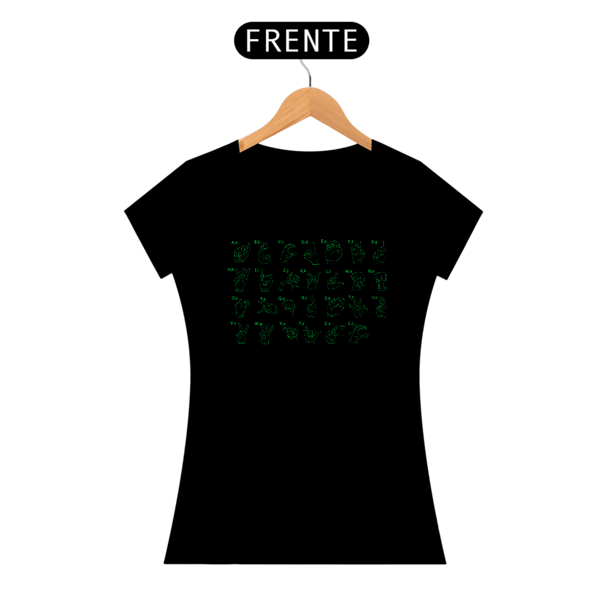 Nome do produto: Camiseta Prime Feminina Libras Alfabeto2