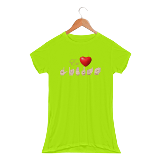 Nome do produto Camiseta Sport Feminina Libras Coração
