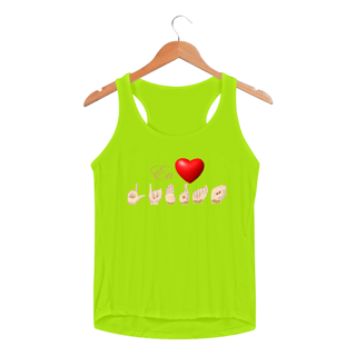 Nome do produto Camiseta Regata Feminina Sport Libras Coração