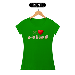 Nome do produto Camiseta Classic Feminina Libras Coração