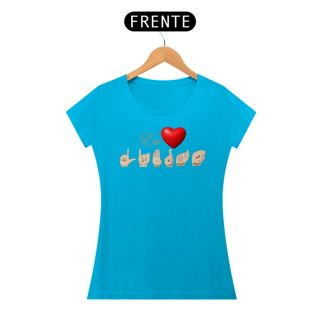 Nome do produto Camiseta Classic Feminina Libras Coração