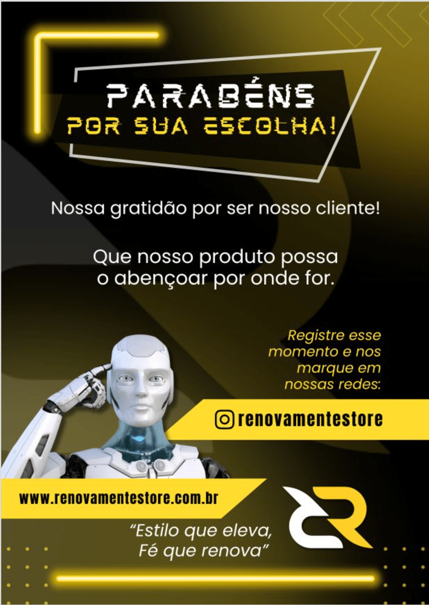 Nome do produto: PARABÉNS POR SUA COMPRA