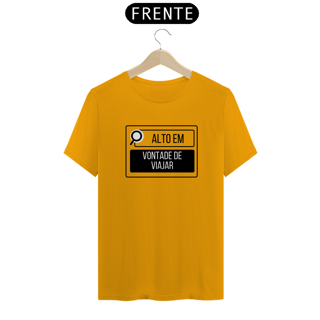 Nome do produto Camiseta Alto em Vontade de Viajar Quality