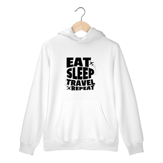 Nome do produto Moletom Eat, Sleep, Travel, Repeat
