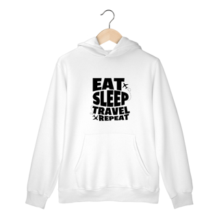 Nome do produto Moletom Eat, Sleep, Travel, Repeat