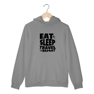 Nome do produto Moletom Eat, Sleep, Travel, Repeat
