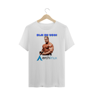 Nome do produto Sim eu uso! Arch Linux T-Shirt Plus Size