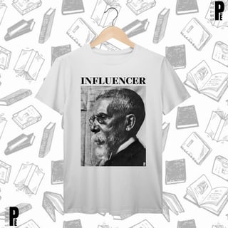 Nome do produtoCamiseta Masculina \ Unissex | Influencer - Machado de Assis