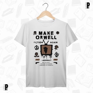 Nome do produtoCamiseta Masculina \ Unissex | Make Orwell Fiction Again - George Orwell