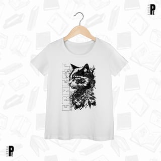 Nome do produtoCamiseta Feminina | Um gato - Ernest Hemingway