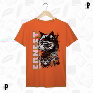 Nome do produtoCamiseta Masculina \ Unissex | Um gato - Ernest Hemingway