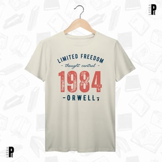 Nome do produtoCamiseta Masculina \ Unissex | 1984 - Limited Freedom - George Orwell