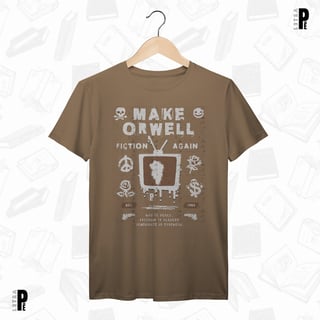 Nome do produtoCamiseta Masculina \ Unissex | Make Orwell Fiction Again - George Orwell