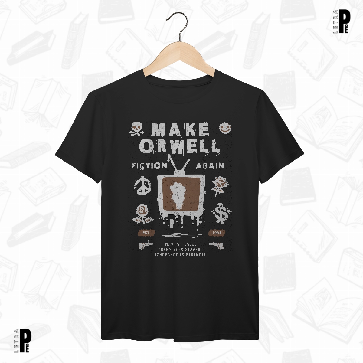 Nome do produto: Camiseta Masculina \\ Unissex | Make Orwell Fiction Again - George Orwell