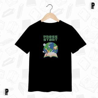 Camiseta Infantil Press Start (02 a 08)
