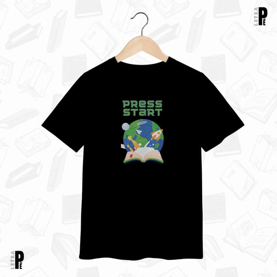 Camiseta Infantil Press Start (02 a 08)