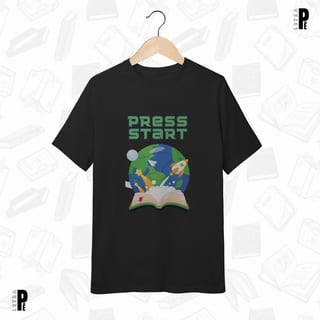 Camiseta Infantil Press Start (10 a 14)