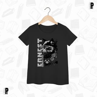 Camiseta Feminina | Um gato - Ernest Hemingway