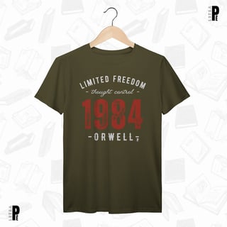 Nome do produtoCamiseta Masculina \ Unissex | 1984 - Limited Freedom - George Orwell
